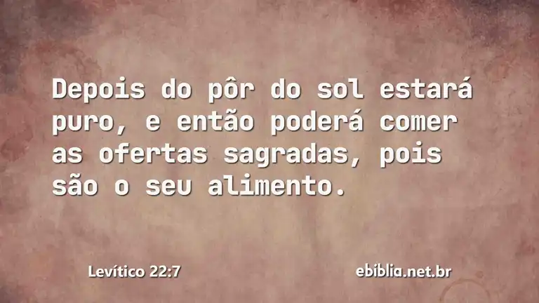 Levítico 22:7