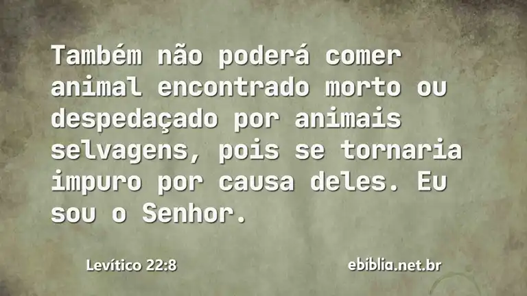 Levítico 22:8