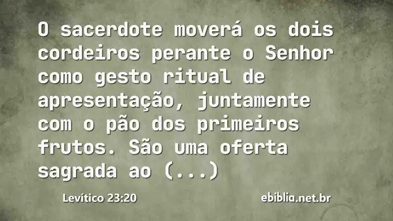 Levítico 23:20