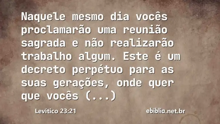 Levítico 23:21