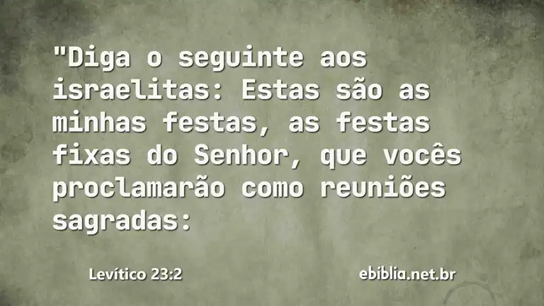 Levítico 23:2