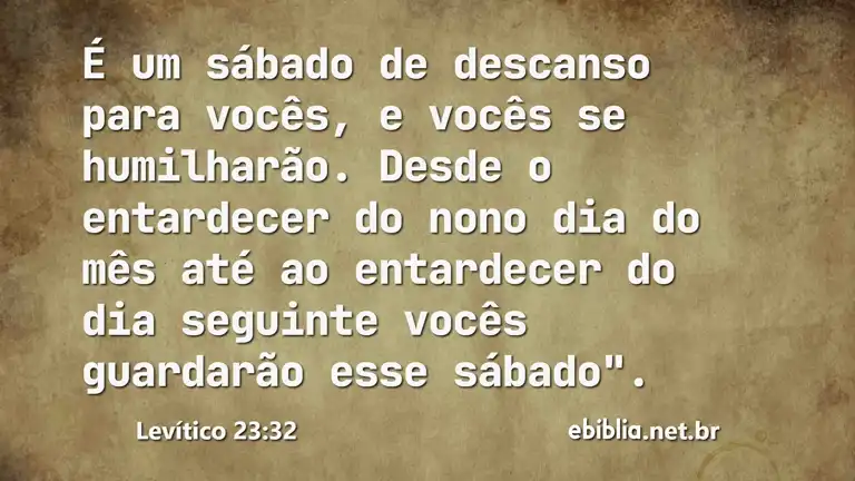 Levítico 23:32