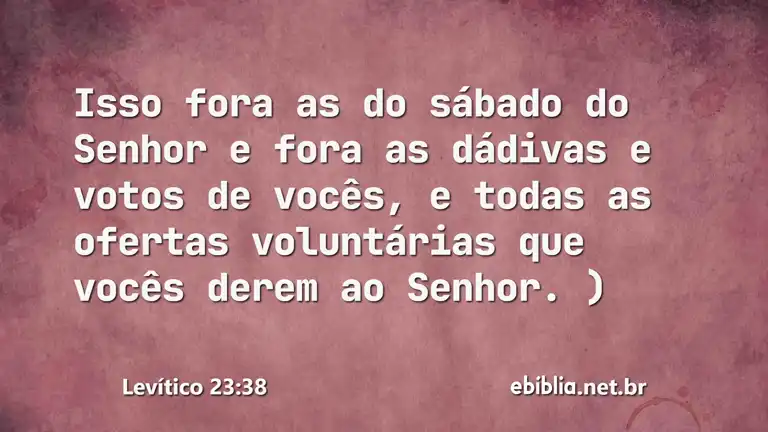 Levítico 23:38