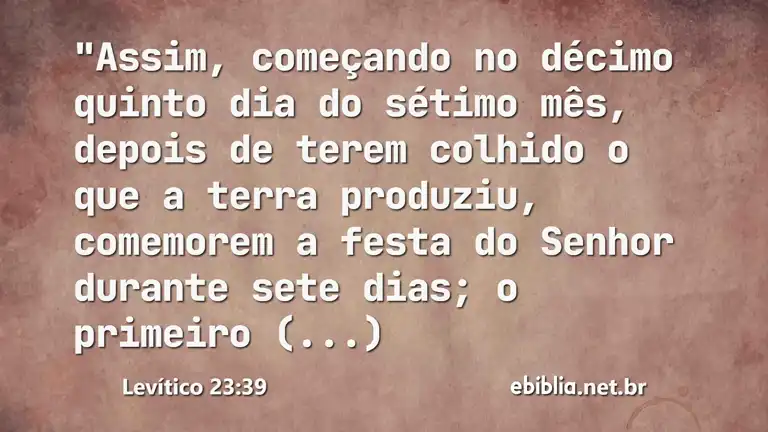 Levítico 23:39