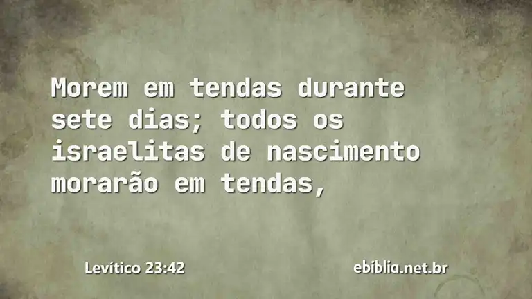 Levítico 23:42