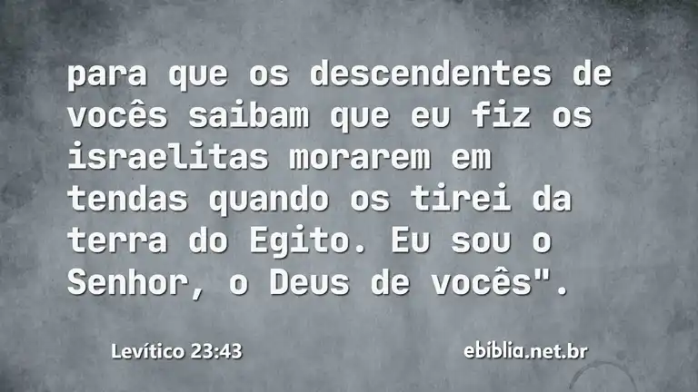 Levítico 23:43