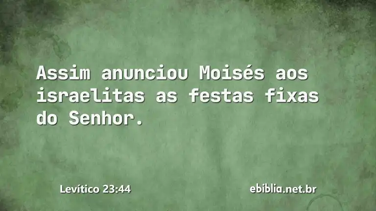 Levítico 23:44