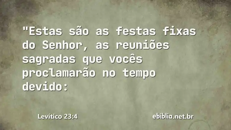 Levítico 23:4