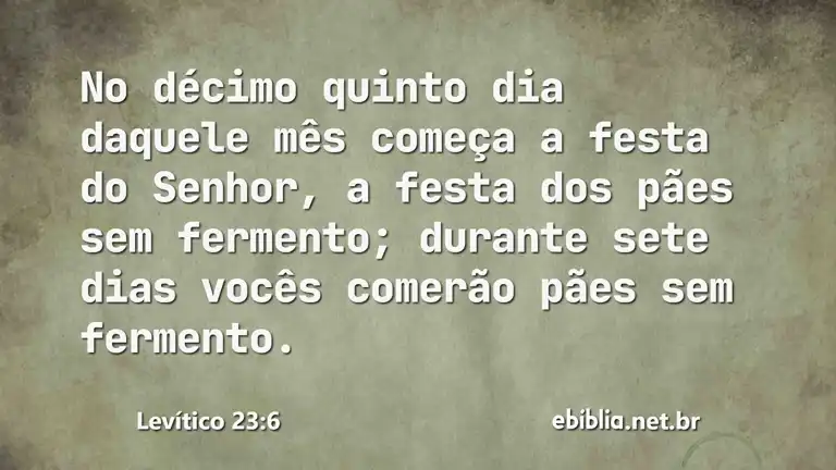 Levítico 23:6