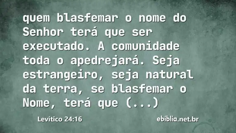 Levítico 24:16