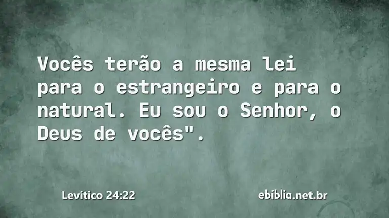 Levítico 24:22