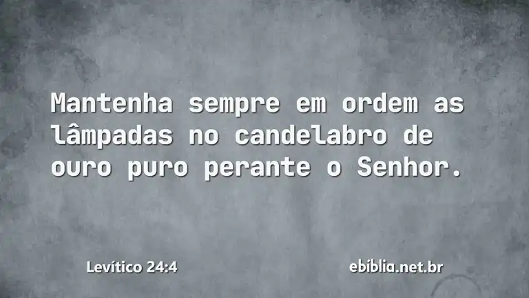 Levítico 24:4