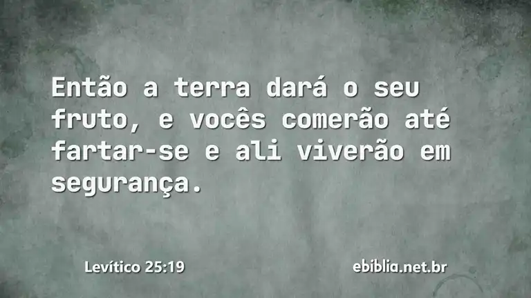 Levítico 25:19