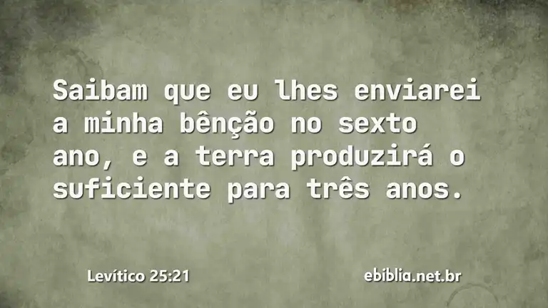 Levítico 25:21