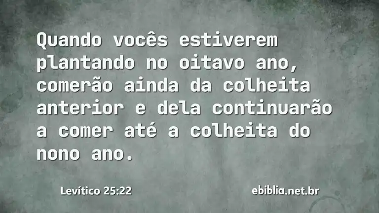 Levítico 25:22