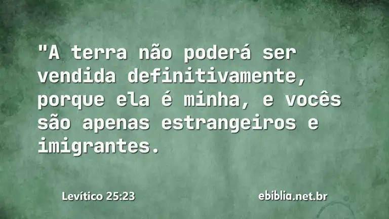 Levítico 25:23