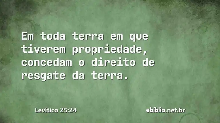 Levítico 25:24