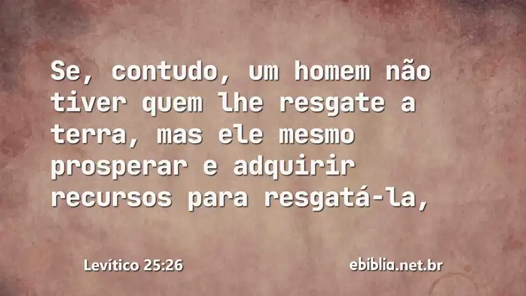 Levítico 25:26