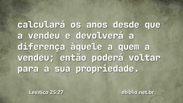 Levítico 25:27