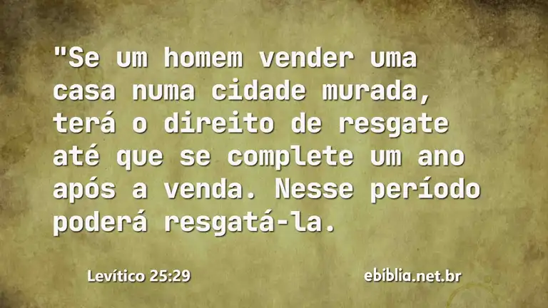 Levítico 25:29