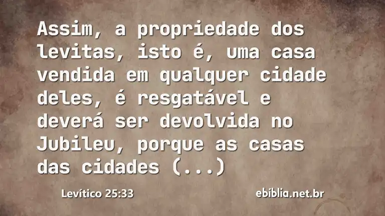 Levítico 25:33