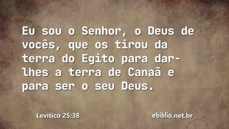 Levítico 25:38