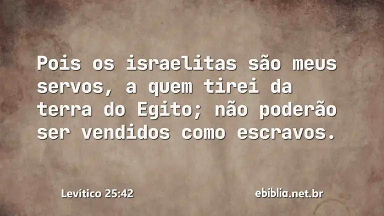 Levítico 25:42