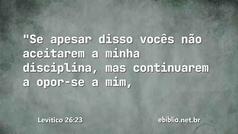 Levítico 26:23