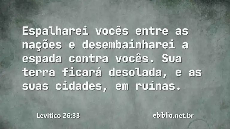 Levítico 26:33