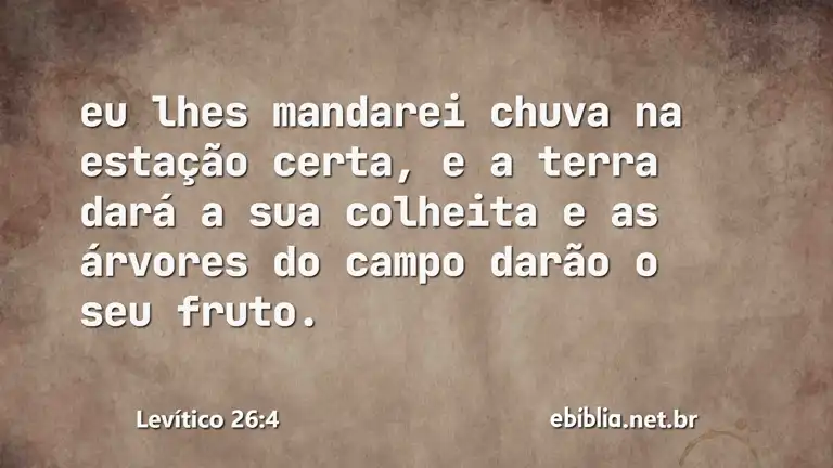 Levítico 26:4