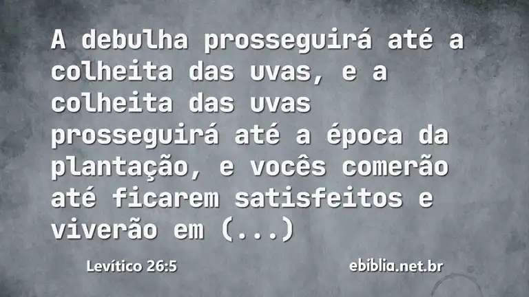 Levítico 26:5