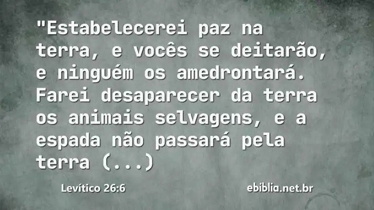 Levítico 26:6