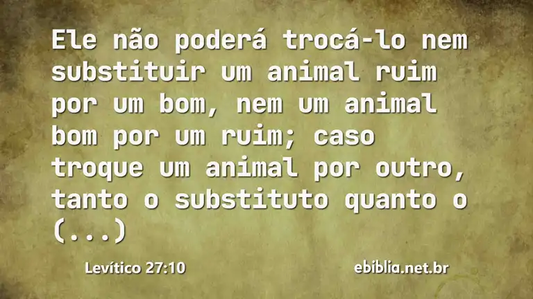 Levítico 27:10