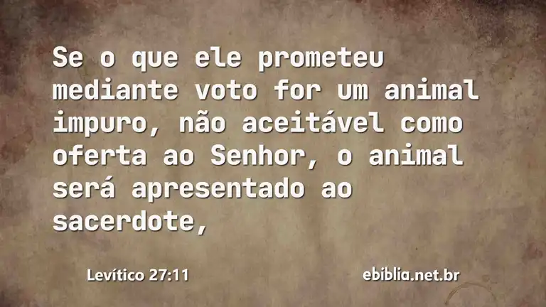 Levítico 27:11