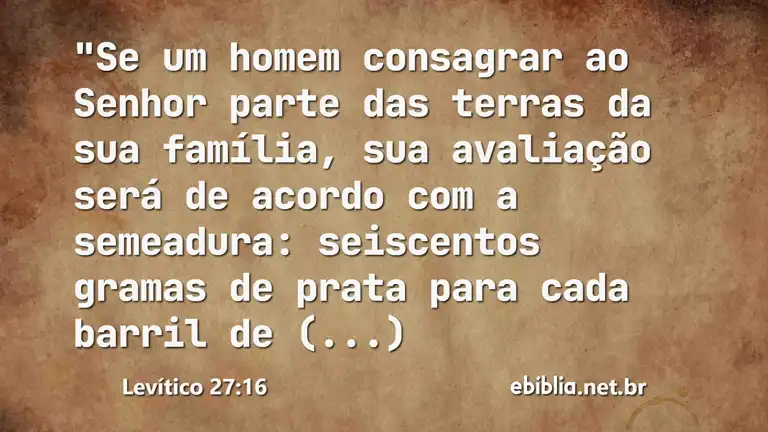 Levítico 27:16