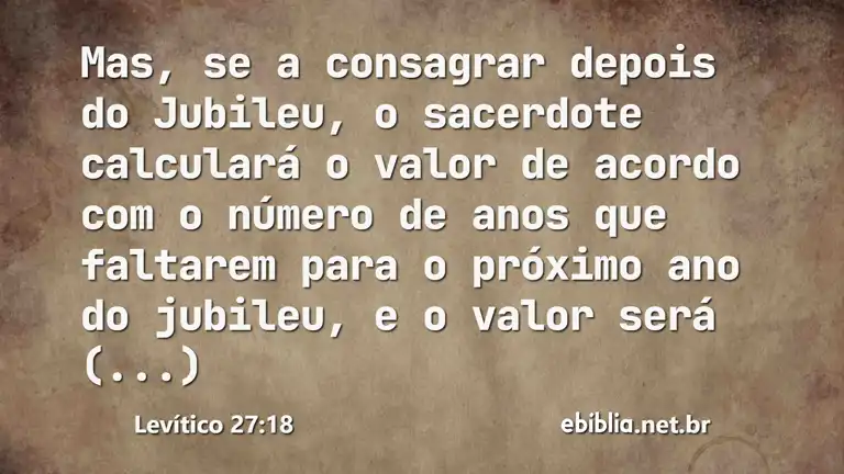 Levítico 27:18