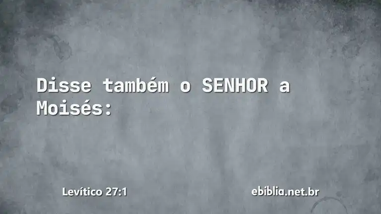 Levítico 27:1