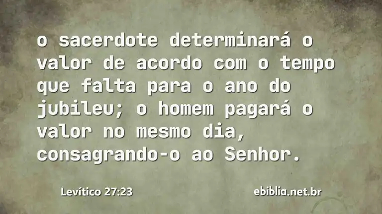 Levítico 27:23