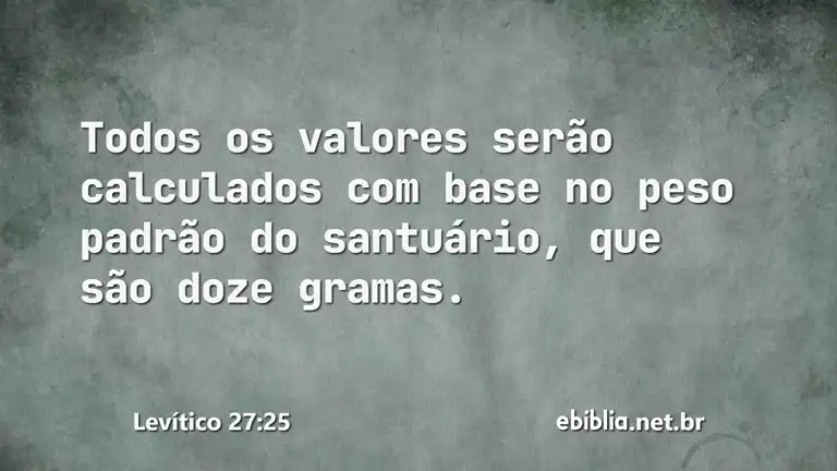 Levítico 27:25