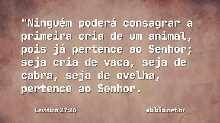 Levítico 27:26