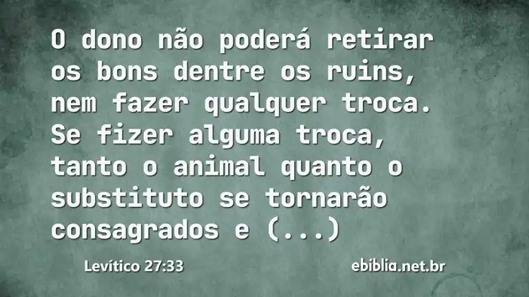 Levítico 27:33