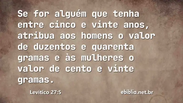 Levítico 27:5