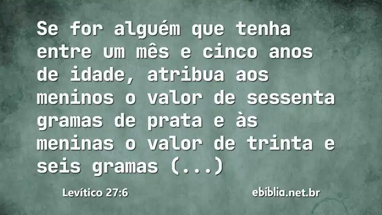 Levítico 27:6