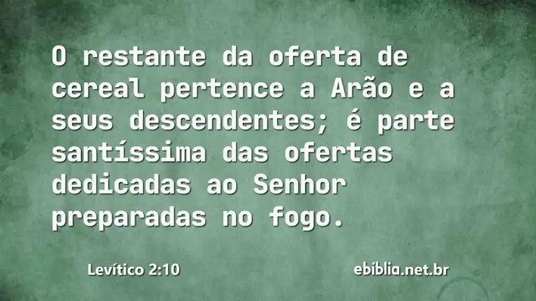 Levítico 2:10