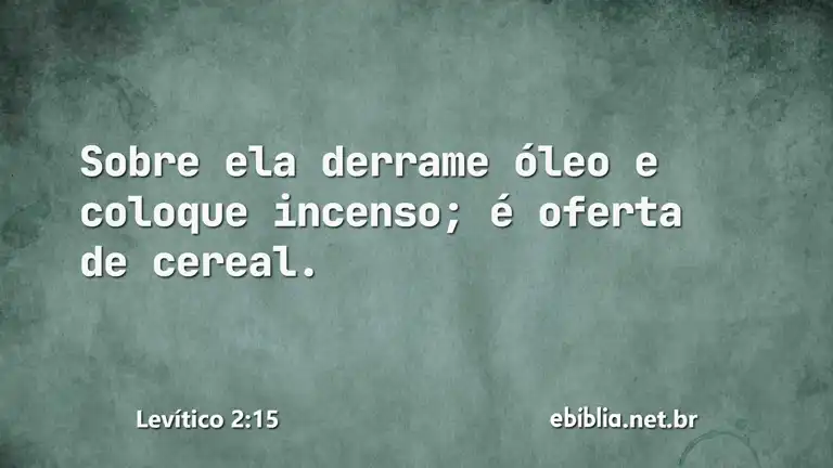 Levítico 2:15