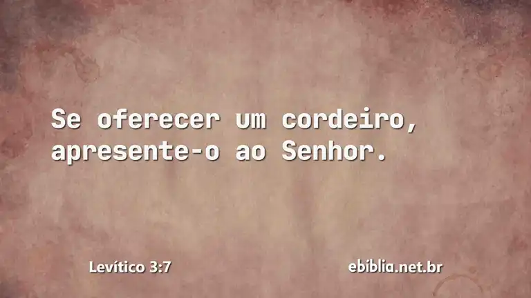 Levítico 3:7