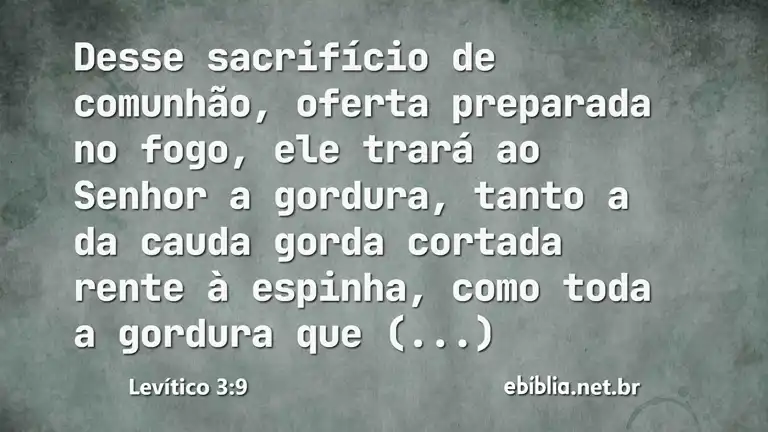 Levítico 3:9