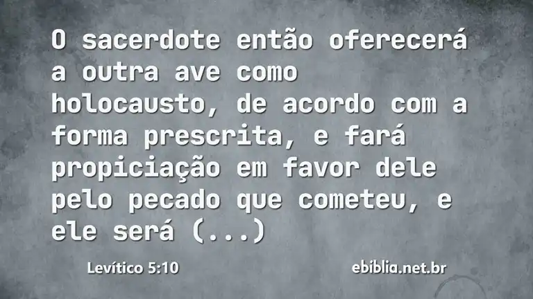 Levítico 5:10