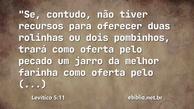 Levítico 5:11