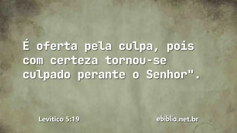 Levítico 5:19